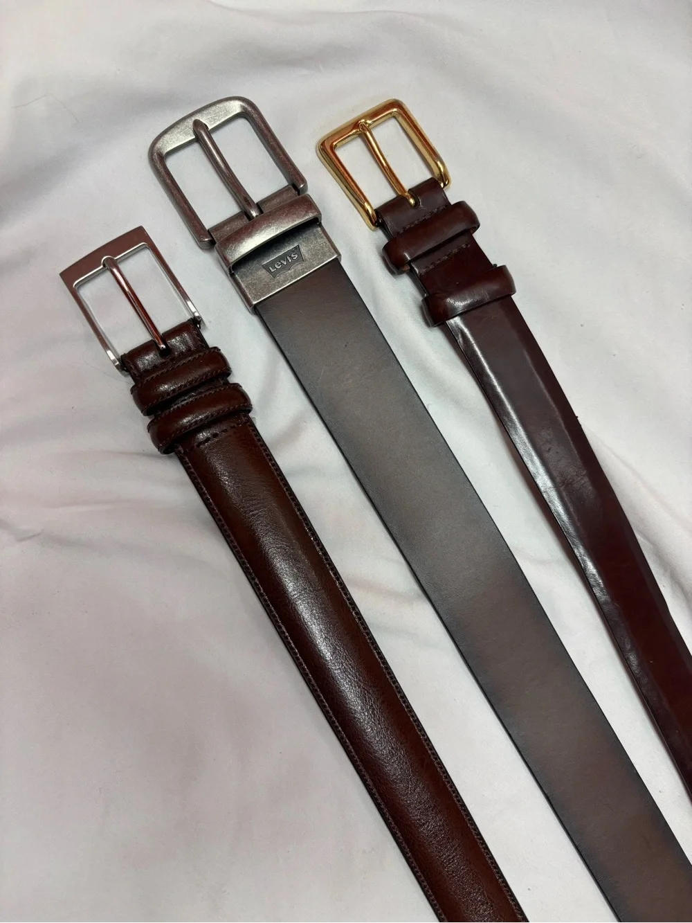 Perry Ellis | Cole Hahn | Levi’s Brown Genuine Leather Men’s Belt Bundle